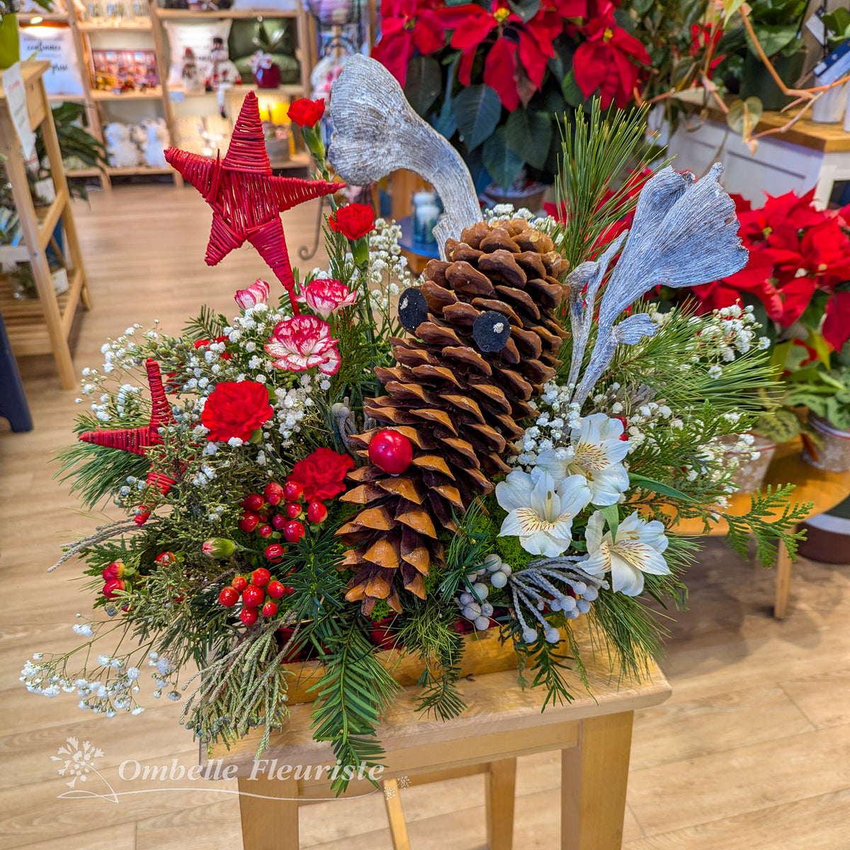 Centre de table - Rudolph s&#39;invite chez vous!