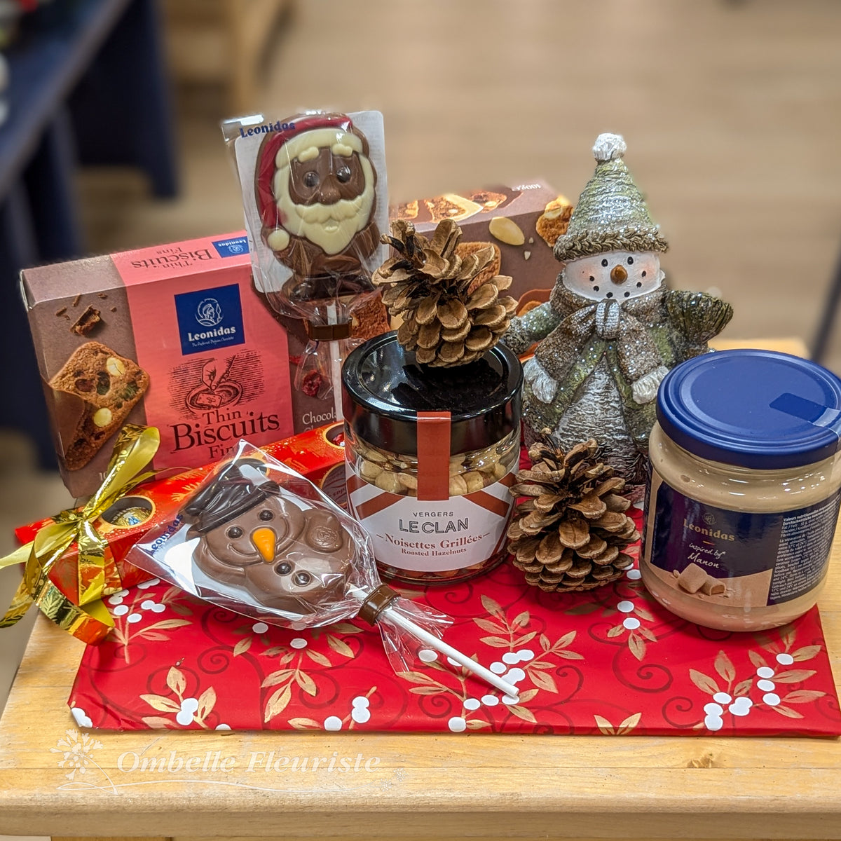 Panier cadeaux - Gourmandises croquantes et sucrées