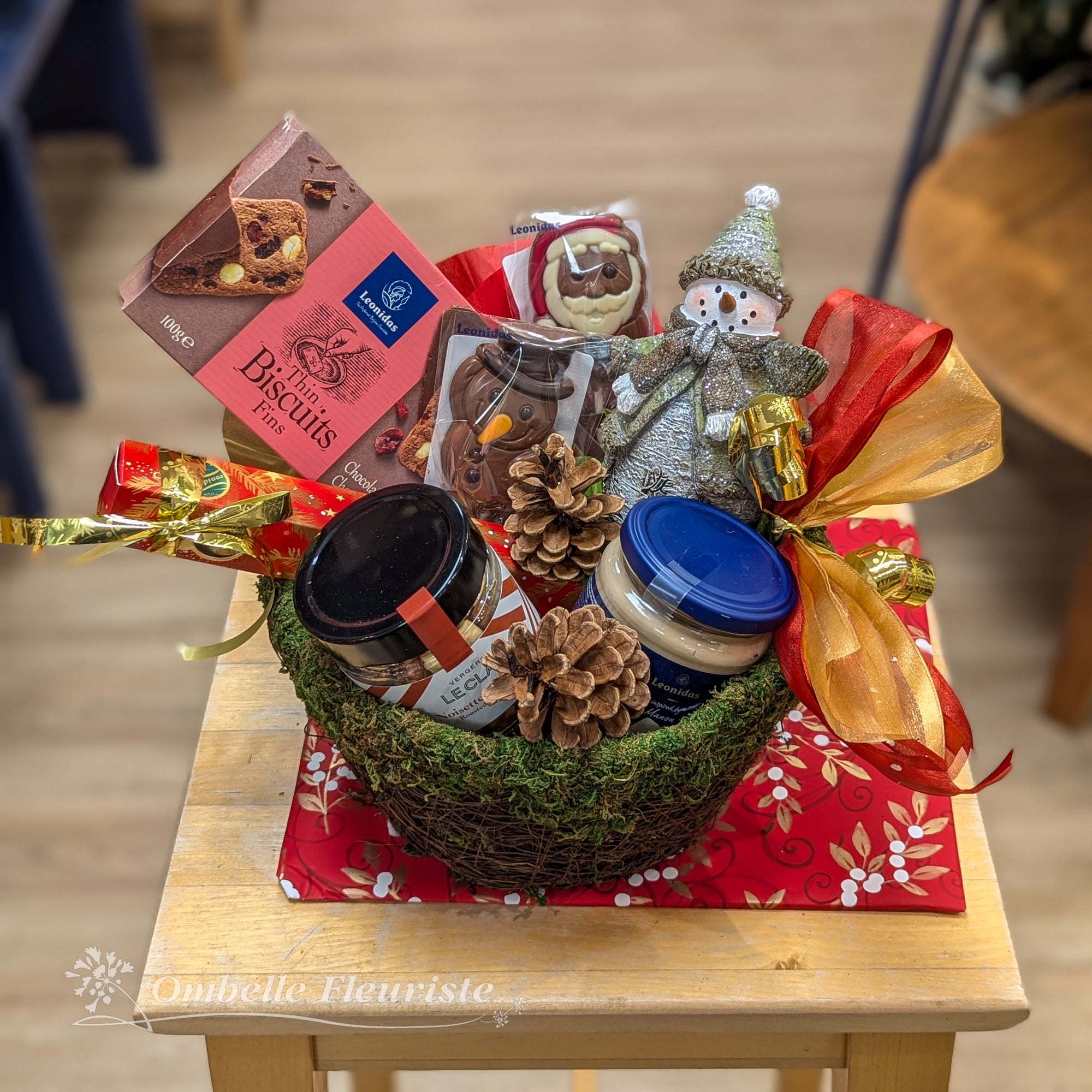 Panier cadeaux - Gourmandises croquantes et sucrées